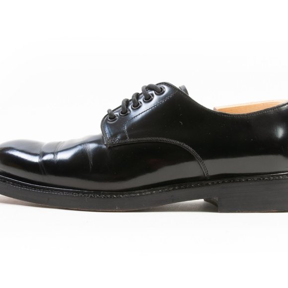 Prada black Leather Oxford Shoes - Picture 2 of 5